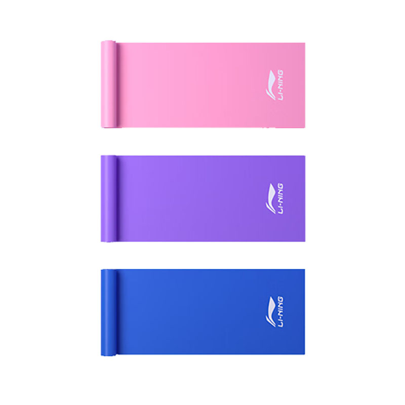 李宁（LI-NING）弹力带瑜伽拉力绳带15+25+35磅组合套装 混色