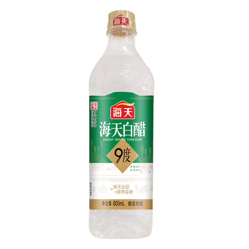 海天 醋 白醋9度 酿造食醋 炒菜凉拌蘸料 800ml 中华老字号（单位：瓶） 白色