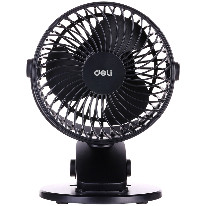 得力（Deli）USB桌面风扇5寸两档风速台夹风扇3688（单位：台) 黑色