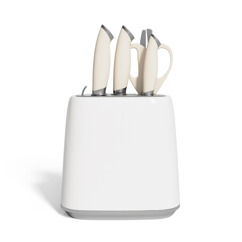 VELOSAN温仑山 瓷光奶油鹅卵石刀具套装 VE075 (单位：套） 白色