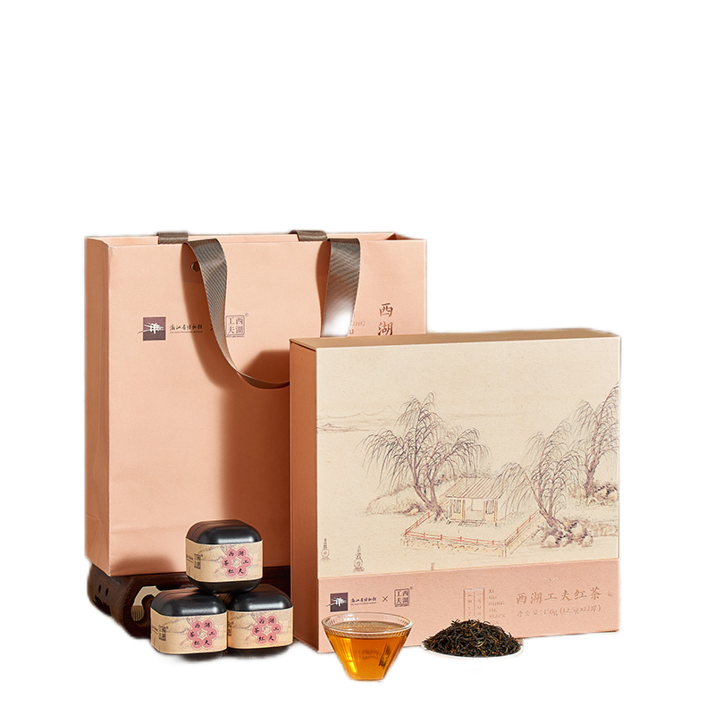 西湖工夫【博物馆联名】西湖工夫龙井红茶特级九曲红梅礼盒  特级150g 1盒  