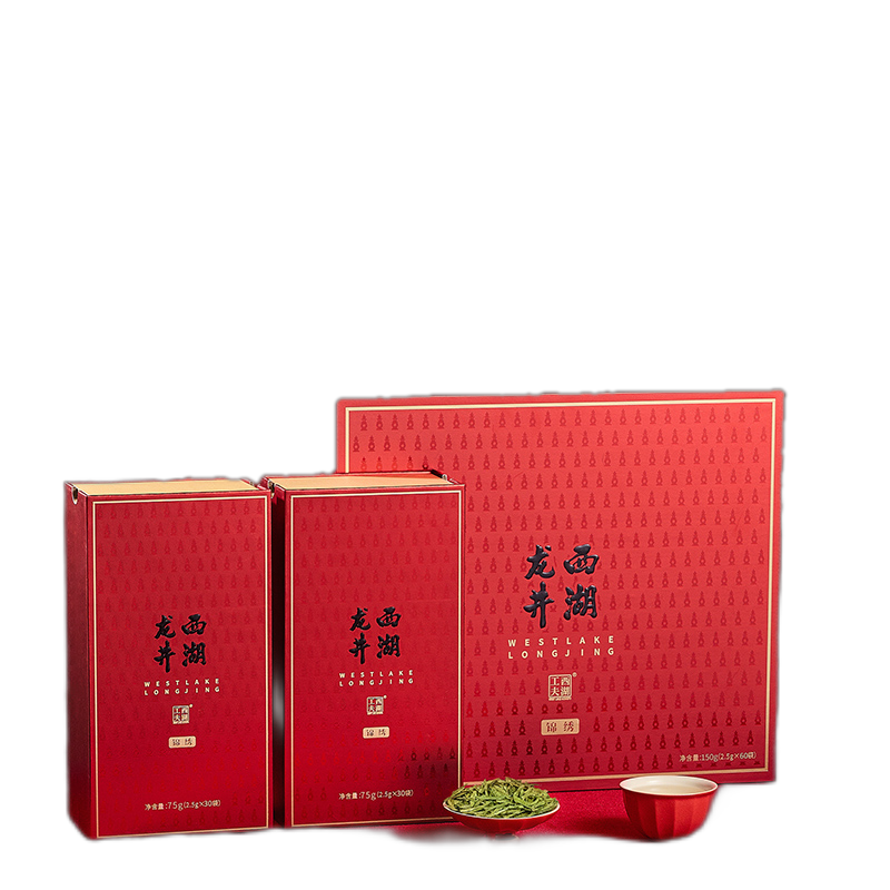 西湖工夫杭州西湖龙井茶叶礼盒明前高档绿茶 特级150g 1盒  