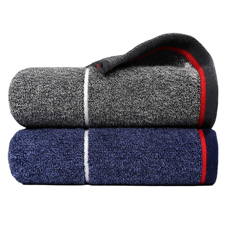 洁丽雅Grace毛巾2条装纯棉加厚强吸水柔软格子洗脸面巾6729  