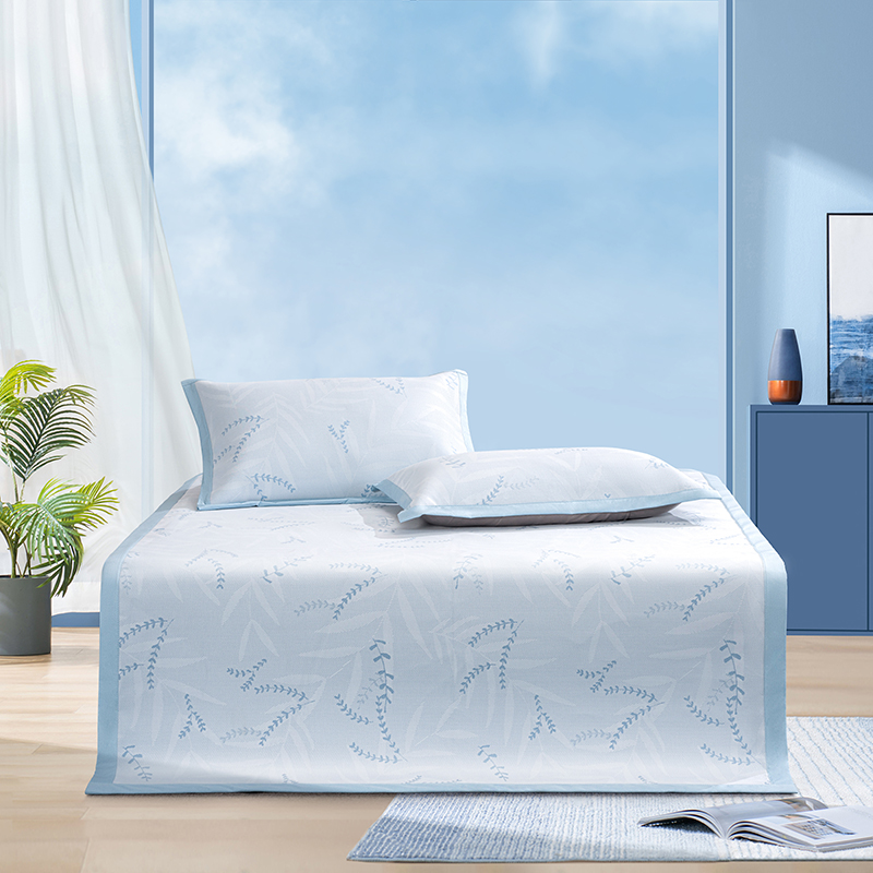 水星家纺 夏日记忆凉感软席-S03(宁静蓝) 127522/127523 1.5米床 水蓝色