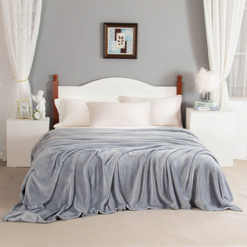 紫韵纯净亲肤毯150*200CM（单位：床）-灰色 麦饭石