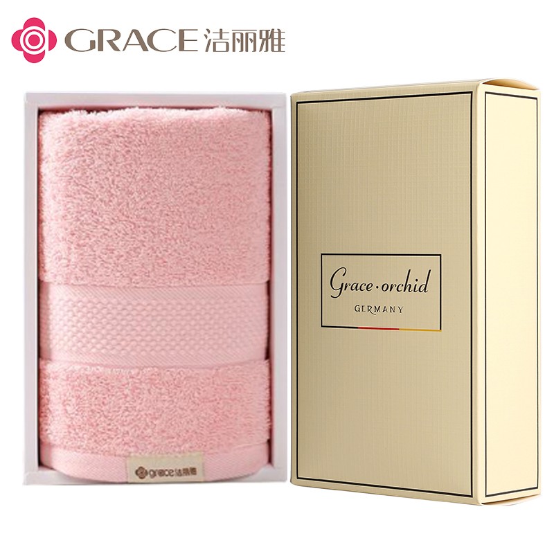 洁丽雅Grace柔软舒适家用吸水男女毛巾纯棉-雅棉W0355单条装（颜色随机发）  