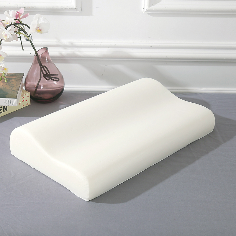 紫韵记忆棉护颈枕 30*50CM（单位：个）-白色 钢琴白