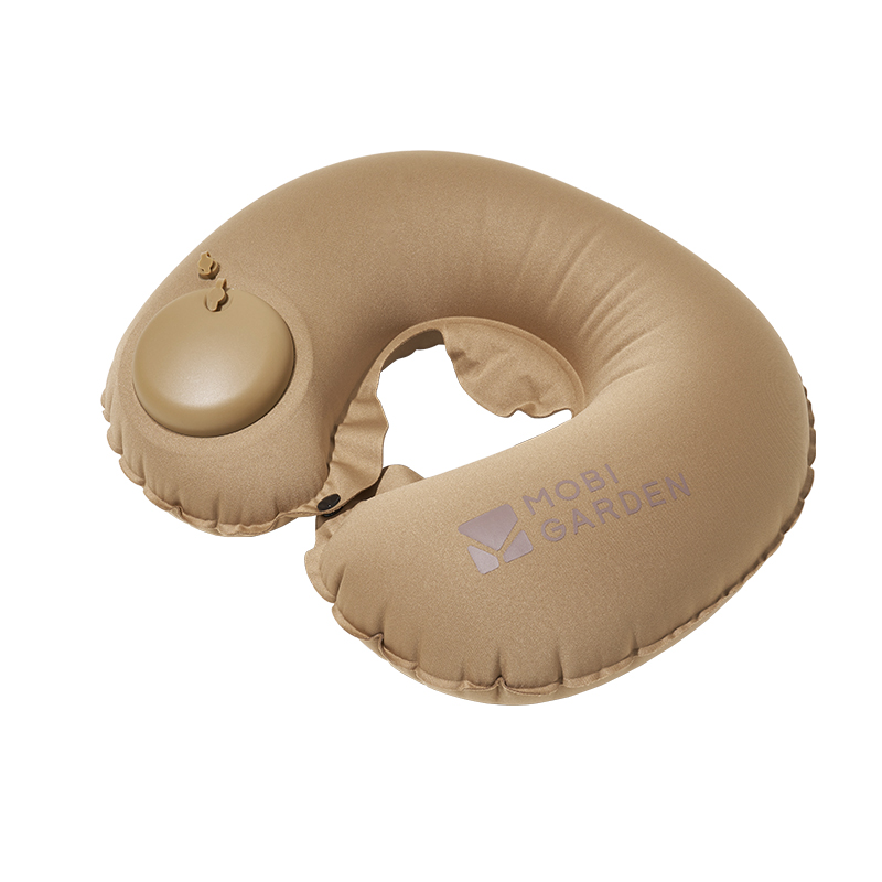 牧高笛（MOBIGARDEN）按压式U型枕 户外露营充气u型枕睡枕便携旅游按压式气枕 单位：个 暖沙色