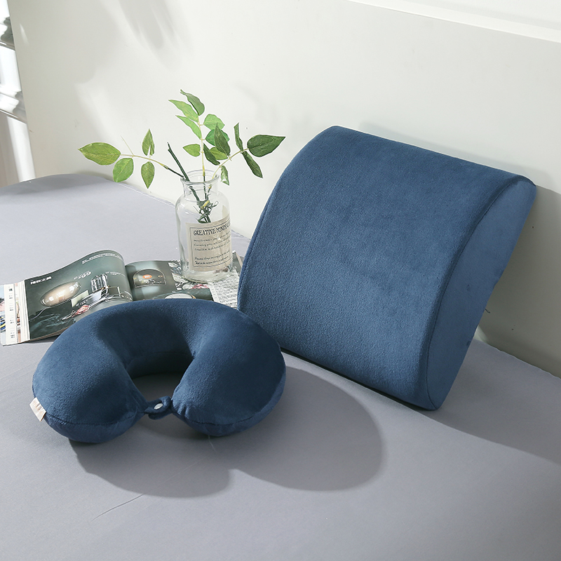 紫韵记忆棉旅行套装30*30*9CM  28*27*9CM（单位：套）-蓝色 深蓝色