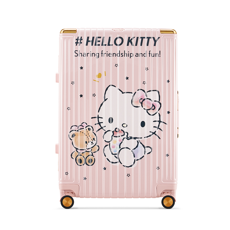 银座xHelloKitty联名熊熊抱珠粉色行李箱A-9890K（单位：个） 粉色 20寸