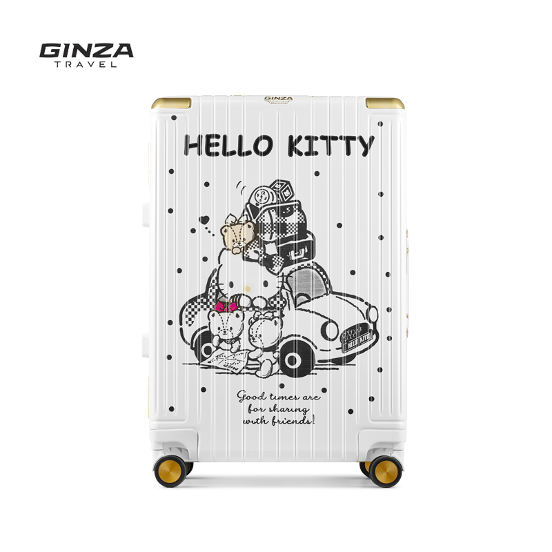 银座xHelloKitty联名英伦时尚白色行李箱A-9890K（单位：个） 白色 24寸