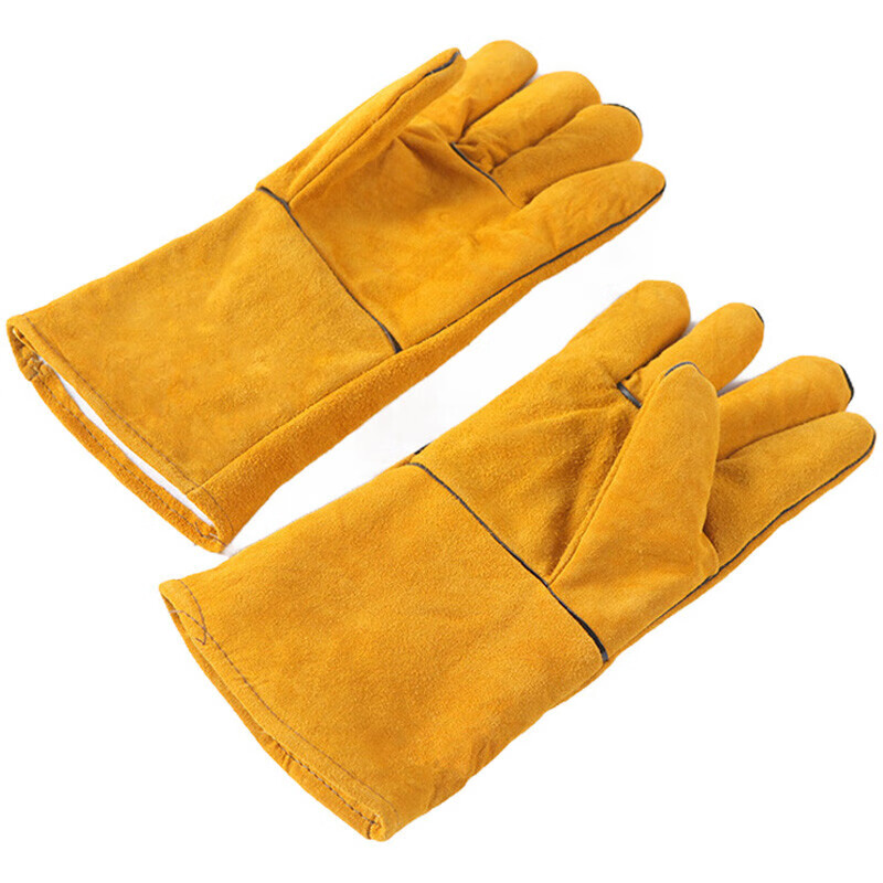 百舸 电焊手套  耐磨加长加厚 黄色一副（单位：副） 黄色