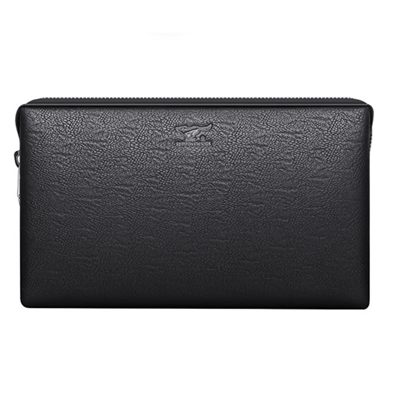 七匹狼男士钱包长款手包真皮男包大容量手拿包休闲时尚商务防盗拉链（单位：个） 1A1172162-01 黑色-1A1172162-01