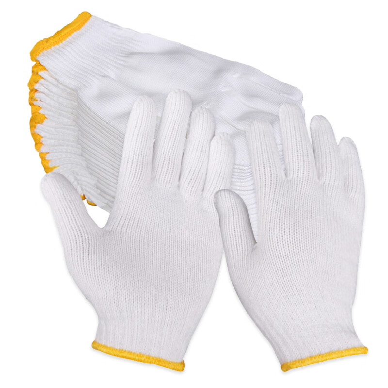 百舸 棉线劳保手套 加厚耐磨   常规耐磨120付装（单位：组） 白色