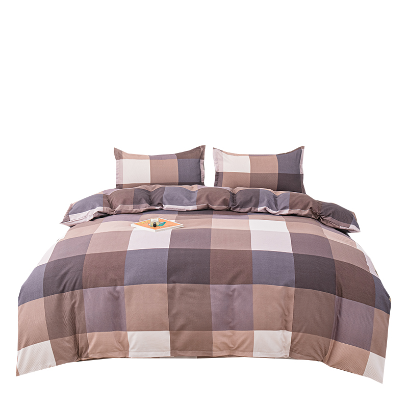 伊兰植物羊绒四件套（方格）（单位：套）YL-T2450 香槟色