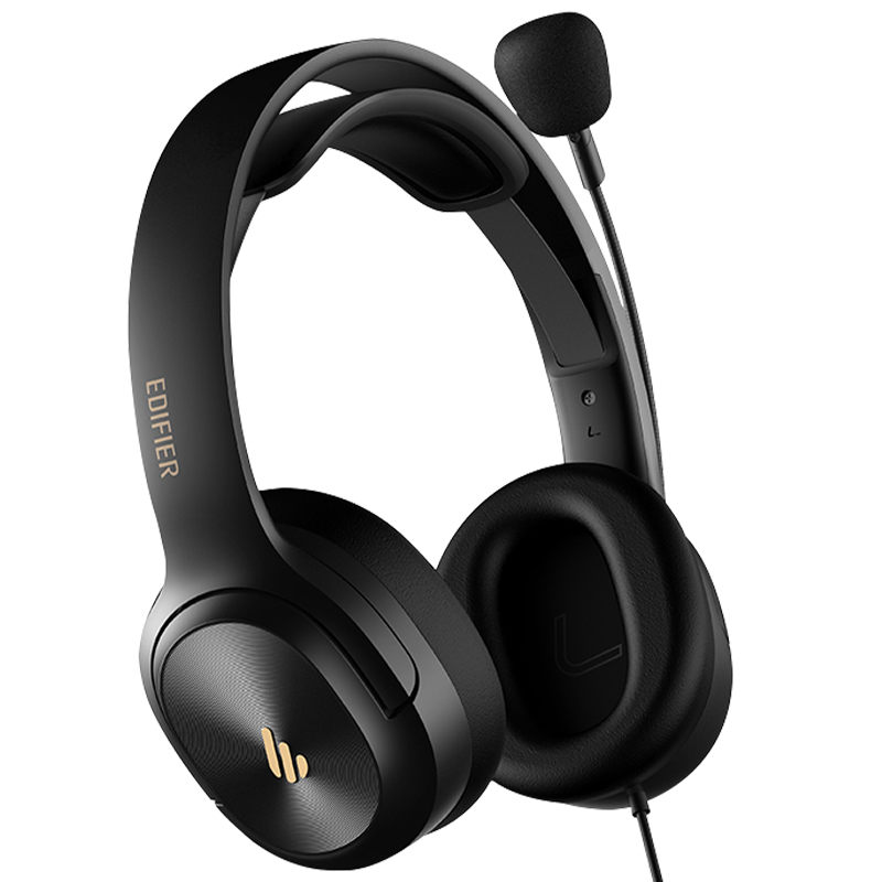 漫步者USB5000头戴式学习耳麦黑色（单位：个） 曜石黑