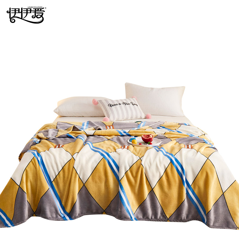 伊伊爱法莱绒珊瑚绒保暖毛毯200*230cm Y0TK02100089（条） 诺言