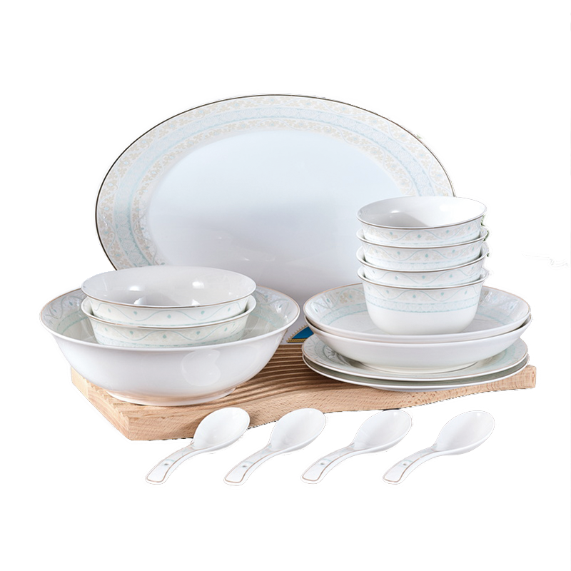 康宁餐具- 波斯风情系列16件套 白色 16