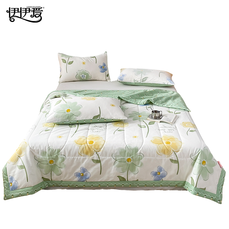 伊伊爱全棉包边绗缝可水洗夏凉被200*230cm  BZ0HJC2301109L（条） 惊鸿仙子