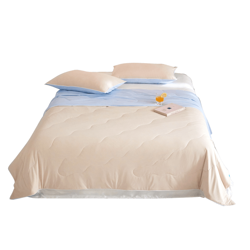 伊伊爱凉感锦氨（160克）20大豆夏被150*200cm/2.6斤  BZ0TDC2401166（条 嫩粉＋典雅蓝