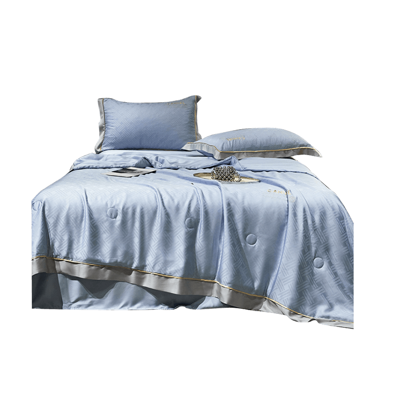 伊伊爱100S莱赛尔大提花55大豆夏被150*200cm BZ0TDC2401168（条） 丽塔天蓝