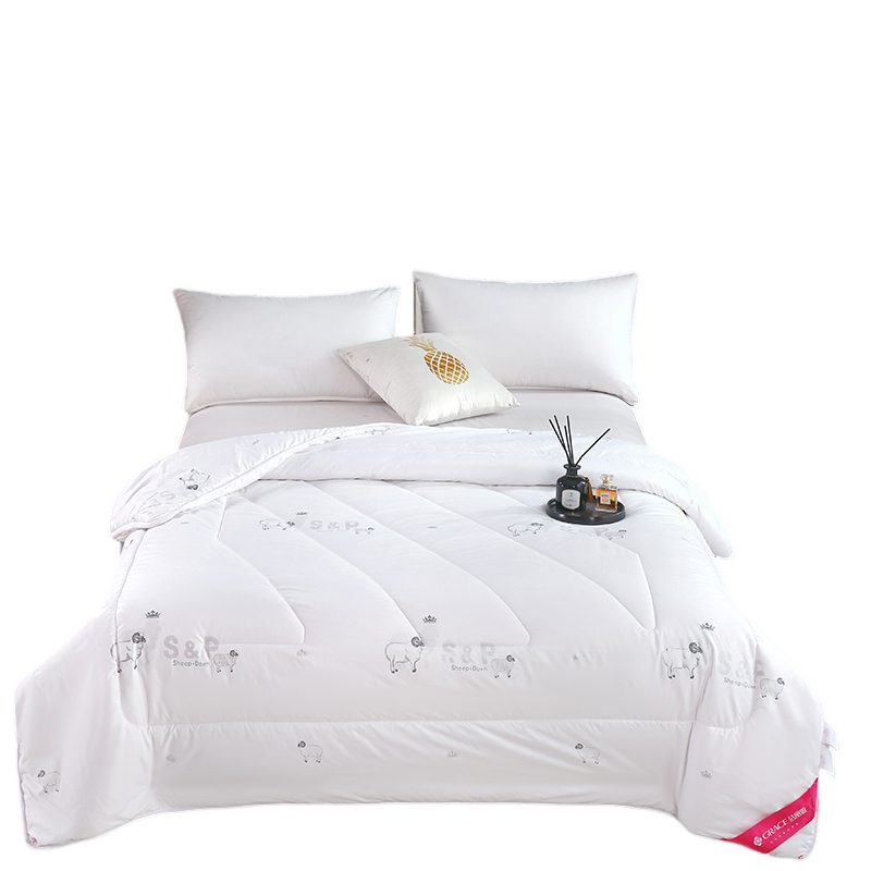 洁丽雅优选羊毛被 200*230CM（单位：床） 钢琴白 200*230