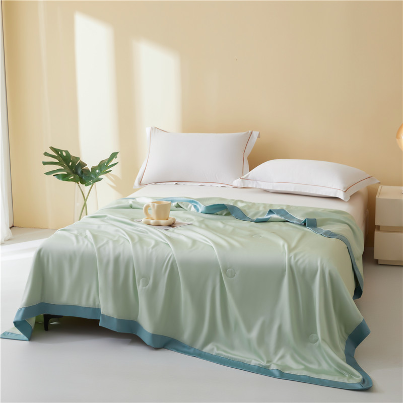 洁丽雅沁凉抑菌天丝夏被200*230CM（单位：床） 柠绿色 200*230