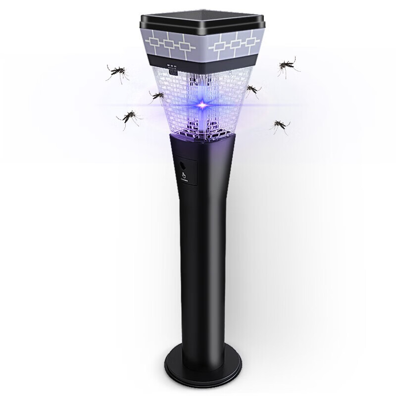 格林盈璐灭蚊灯GM937太阳能户外灭蚊灯庭院花园别墅商用防水捕虫器（单位：台） 黑色