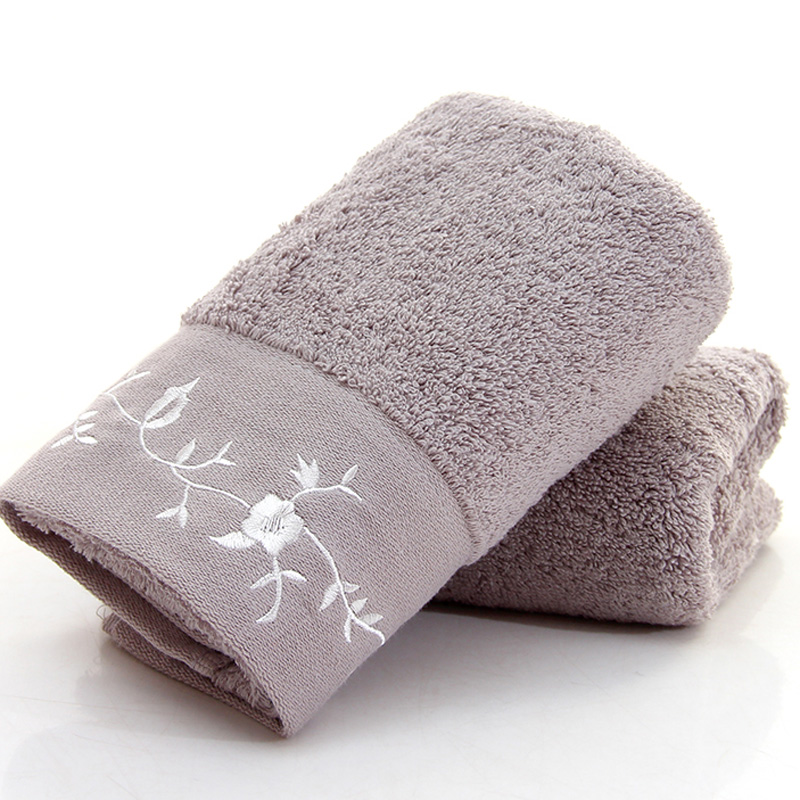 恒源祥刺绣链花浴巾三件套 HYX053MJ 浴巾70&times;140cm毛巾33&times;74cm（单位：套） 灰色