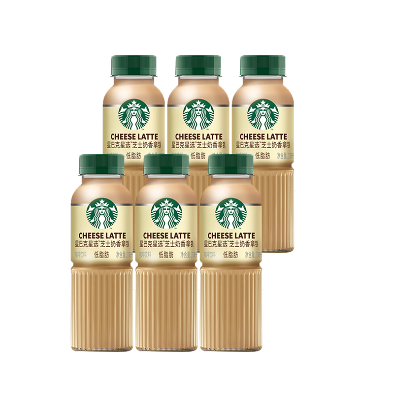 星巴克（Starbucks）星选 芝士奶香拿铁270ml*6瓶 松石绿