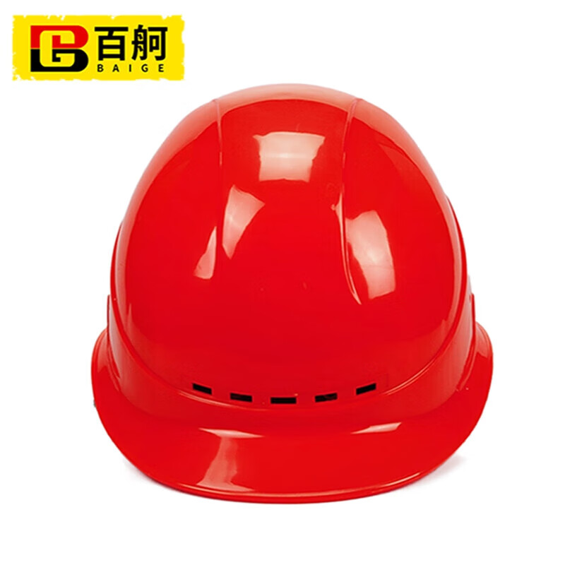 百舸 ABS材质防砸抗冲击安全帽 红色 欧式H型透气  BG-TB-901（单位：个） 红色