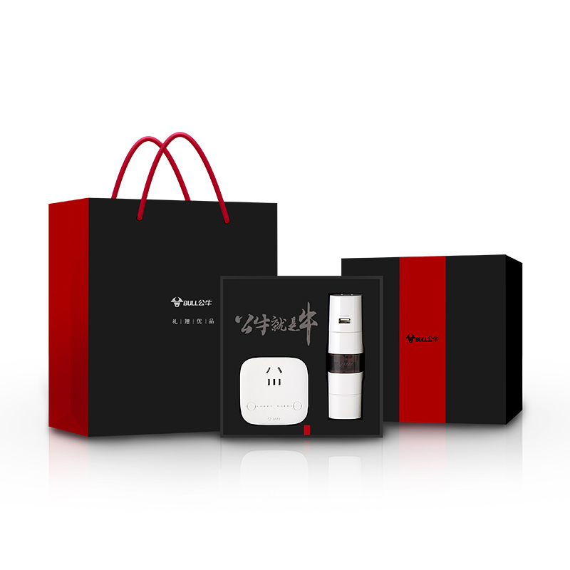 公牛黑红色高端礼盒装插座  L07U+U8201T（单位：套） 黑色