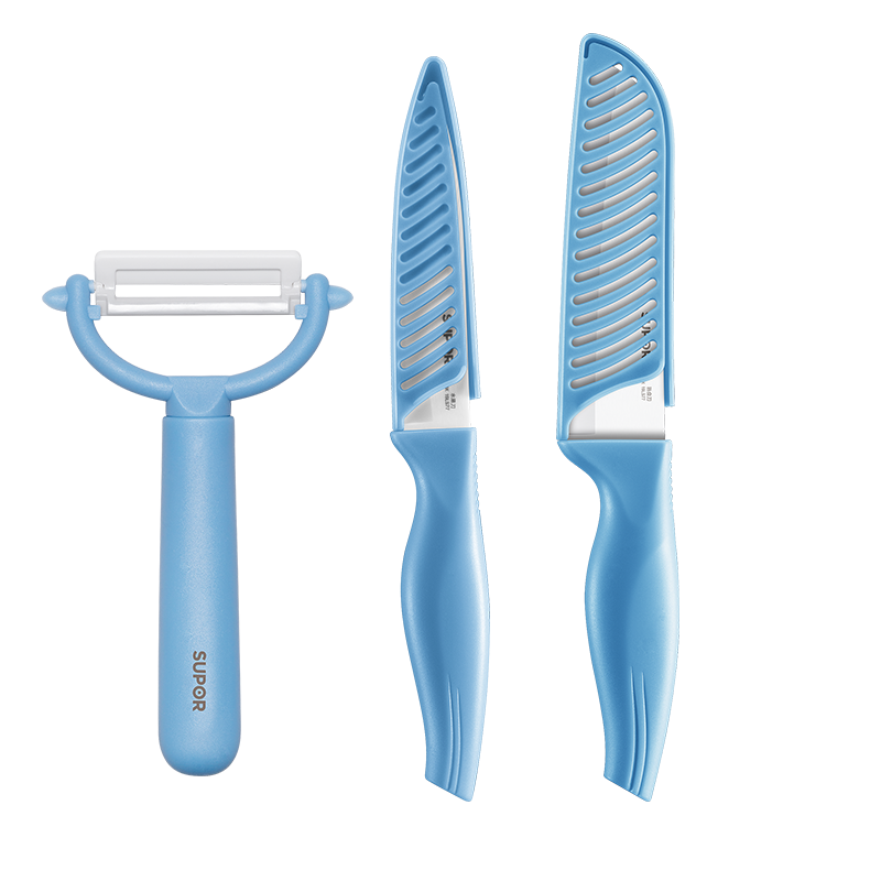 苏泊尔婴童陶瓷刀具3件套.格里蓝/TK1952E（单位：套） 格里蓝