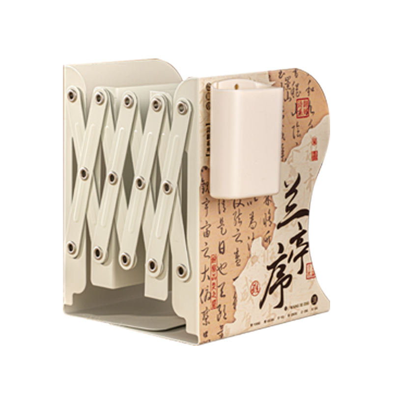 三年二班 国风书立架阅读架书夹桌上书架桌面固定书本置物架分隔板收纳学生用透明夹书挡板架 单位：个 兰亭序