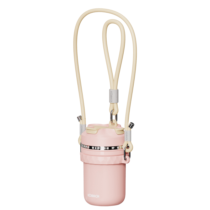 康巴赫 保温杯抗菌钛杯纯钛咖啡杯450ml（单位：个） KH-B45B08 粉荔乌龙