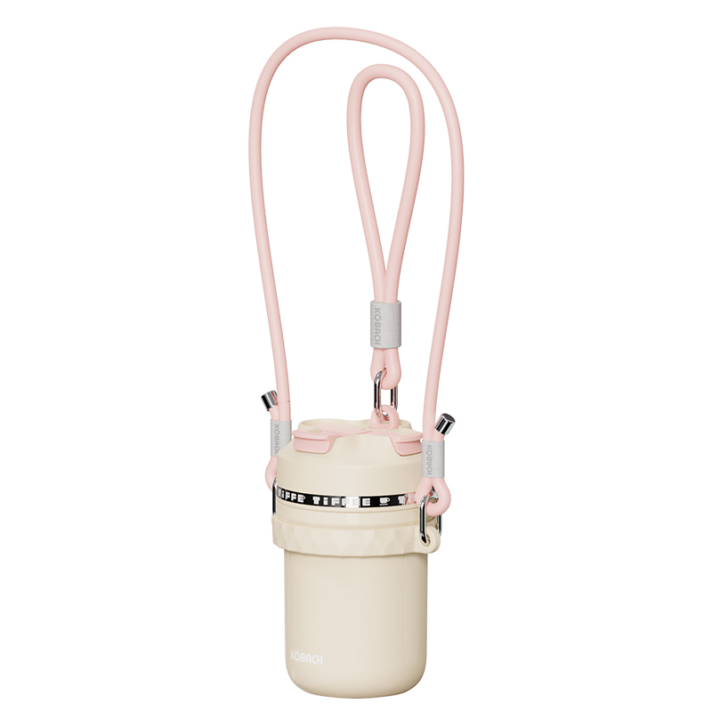 康巴赫 保温杯抗菌钛杯纯钛咖啡杯450ml（单位：个） KH-B45B06 芝士白桃