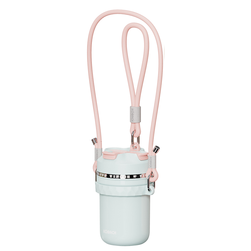 康巴赫 保温杯抗菌钛杯纯钛咖啡杯450ml（单位：个） KH-B45B09 奶蓝椰青