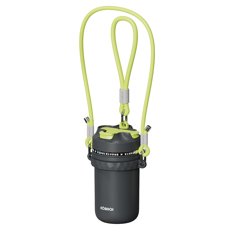 康巴赫 保温杯抗菌钛杯纯钛咖啡杯450ml（单位：个） KH-B45B07 极影黑