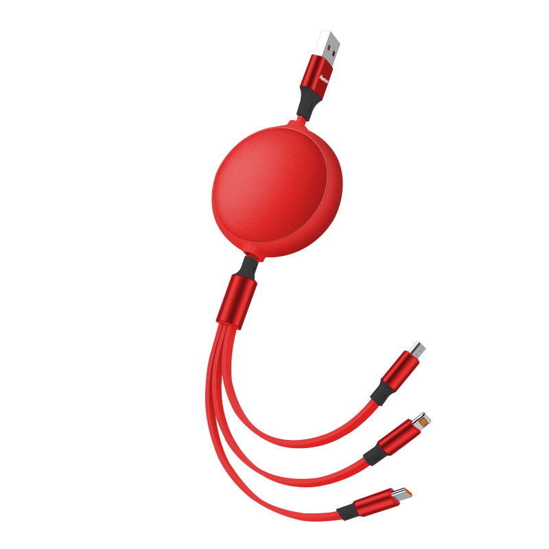 纽曼XS19一拖三快充数据线（单位：条） 粉红色