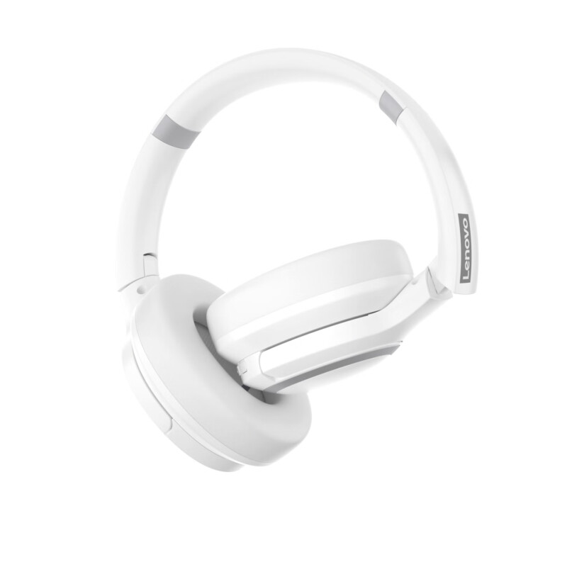 联想（Lenovo）头戴式ANC主动降噪蓝牙耳机无线音乐网课 游戏电竞电脑耳麦【蓝牙有线两用】thinkplus TH40白灰色