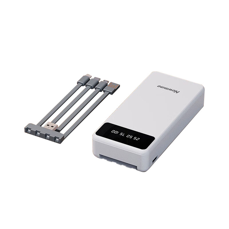 纽曼M238自带四根线1万毫安充电宝白色（单位：个） 白色