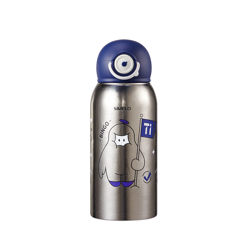 SIMELO印象京都X光年儿童纯钛保温杯600ml（单位：个） 银色