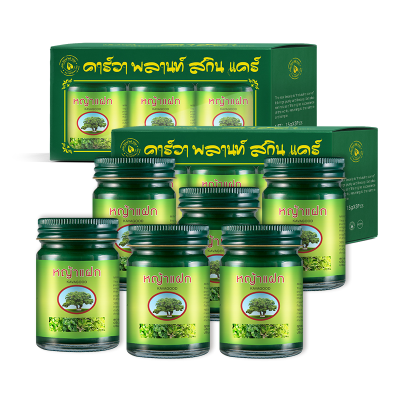 卡瓦库德 薄荷膏 15gx3瓶 （2盒装） 绿色