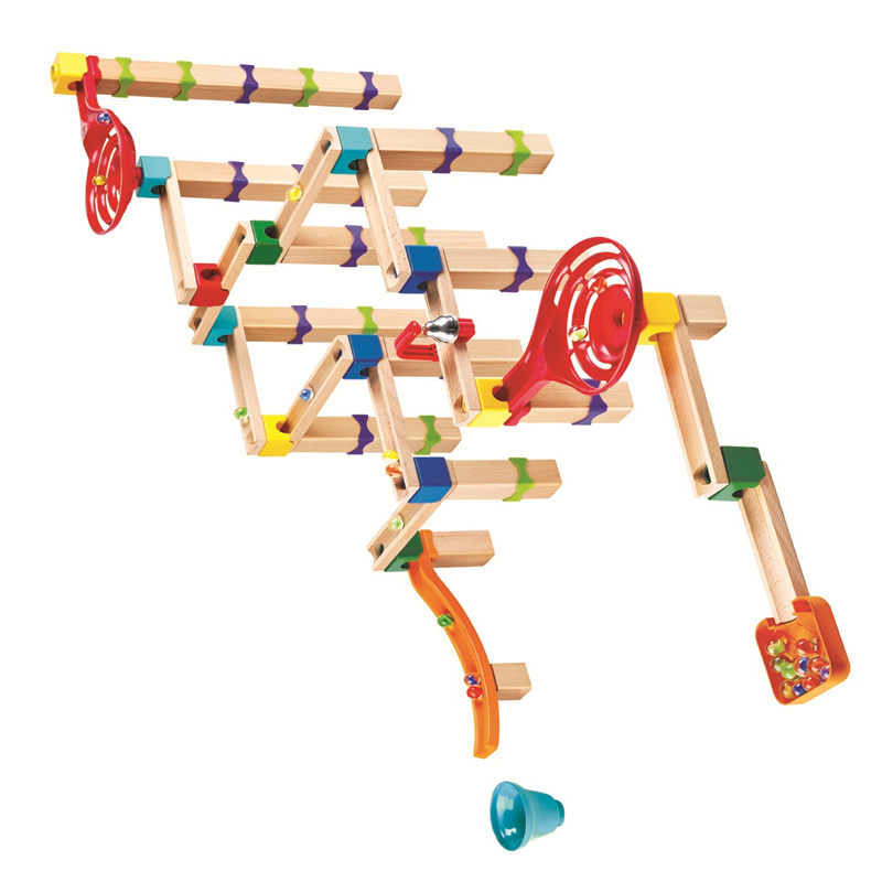 Hape滚珠玩具steam夸得瑞拉滚珠架拼装积木6岁以上(单位：个） 双螺旋竞速E1100