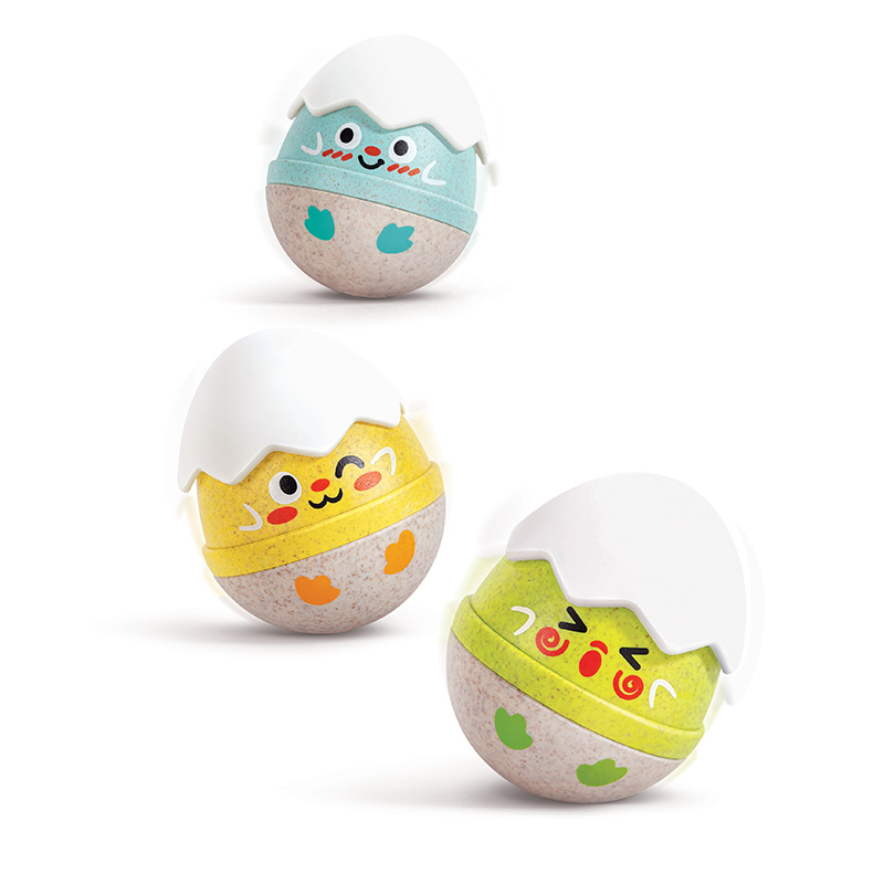 Hape儿童不倒翁蛋壳摇铃安抚玩具 (单位：个） E0124