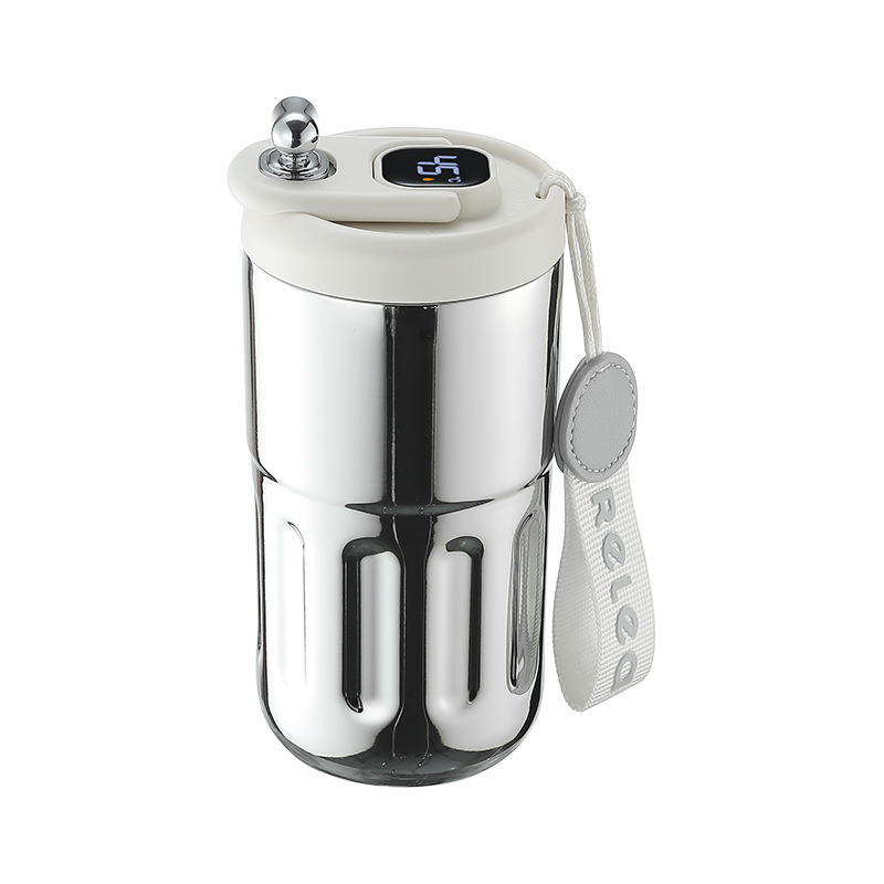 物生物（RELEA） JV012237-0450-GQ00 410ml 香奈数显不锈钢保温杯 流金银（单位：个）