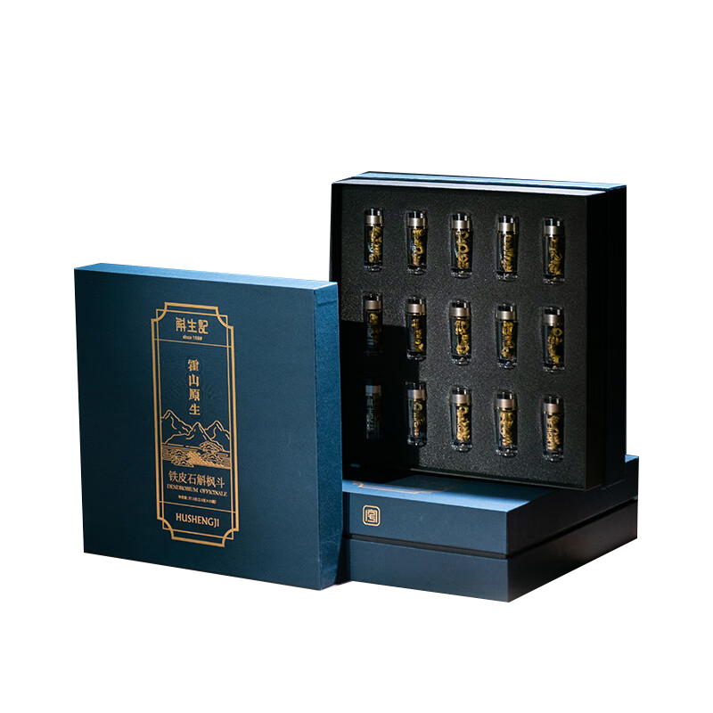 霍山原生&middot;特级铁皮石斛枫斗2.5g*15瓶单位：盒 宝石蓝