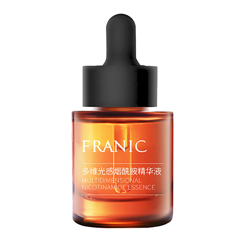 法兰琳卡（FRANIC）多维光感烟酰胺精华液 补水保湿烟酰胺提亮肤色15ml（单位：瓶） 灰橙色