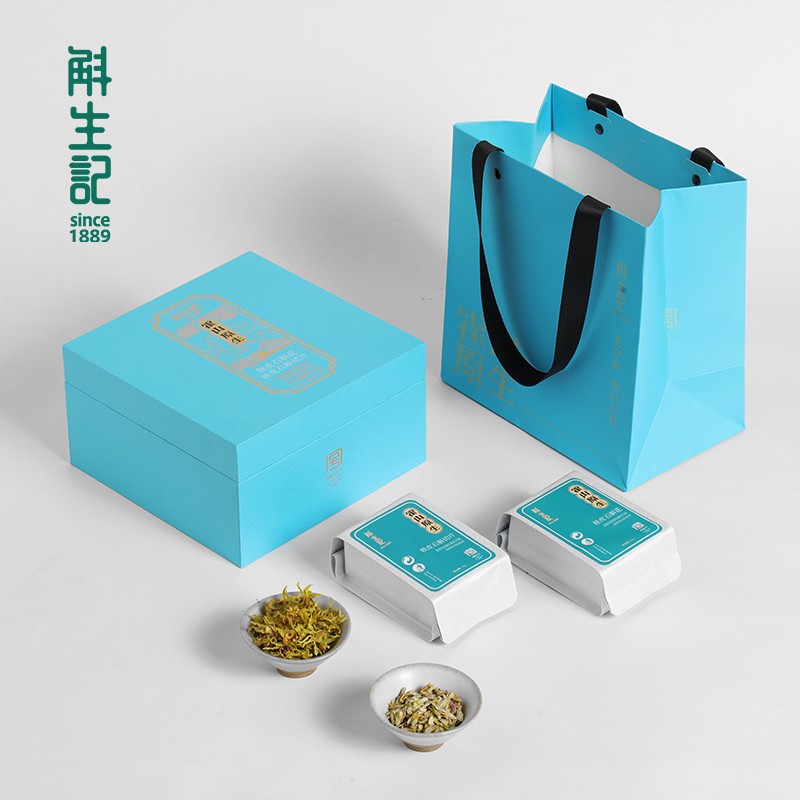 斛生记霍山原生&middot;绝代双骄铁皮石斛花10g*1袋铁皮石斛切片40g*1袋单位：盒 天蓝色