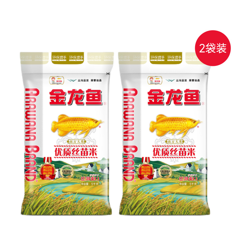 金龙鱼 大米优质丝苗米5kg*2袋 白色